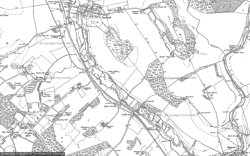 Old Map of Hunt's Green, 1898 in 1898