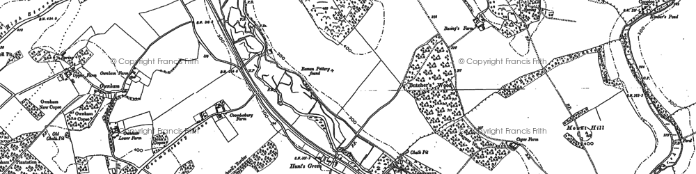 Old map of Hunt's Green in 1898