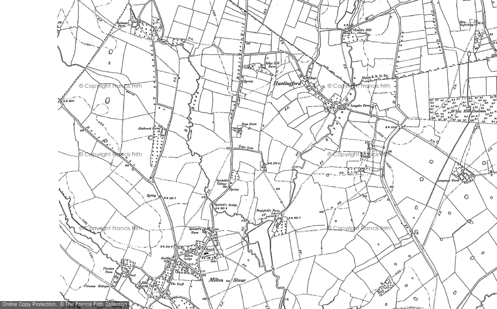 Old Map of Huntingford, 1900 in 1900