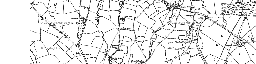 Old map of Huntingford in 1900