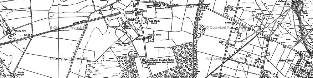 Old map of Broadhurst Green in 1882