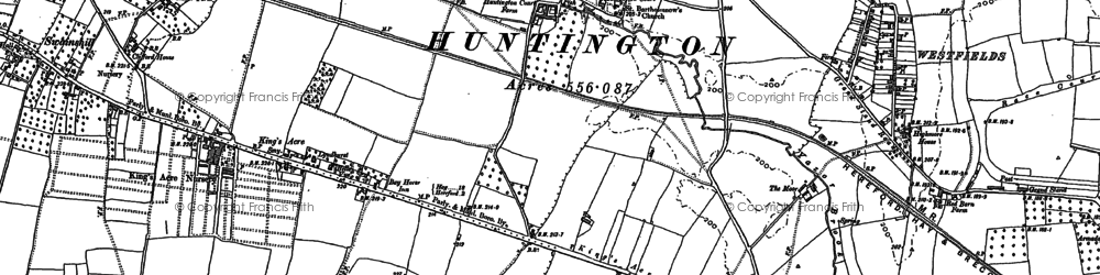 Old map of Huntington in 1885