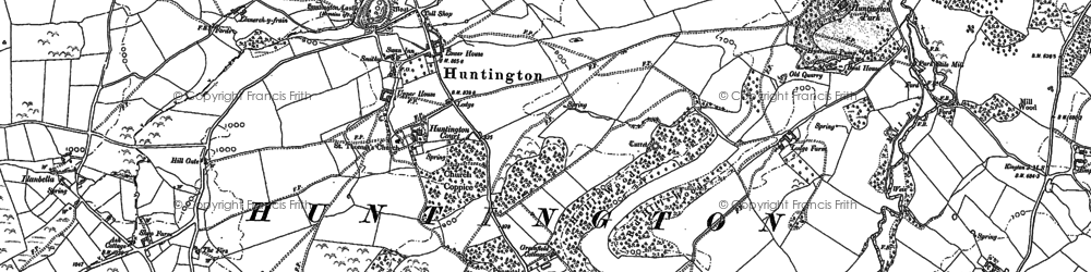 Old map of Huntington in 1886