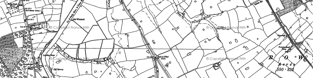 Old map of Huntington in 1898