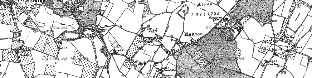 Old map of Hunton in 1895