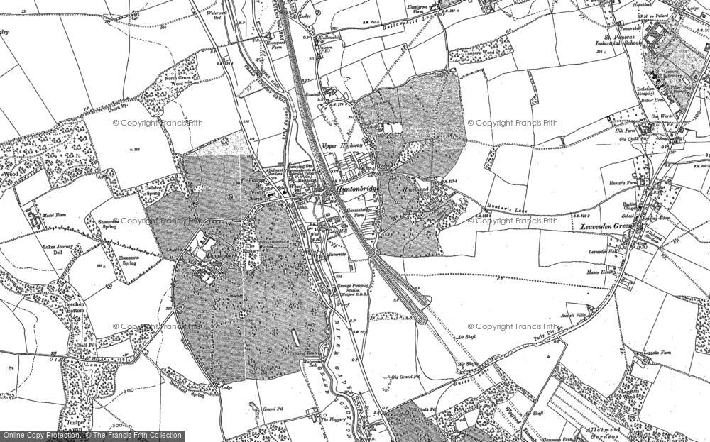 Old Map of Historic Map covering Langleybury in 1896