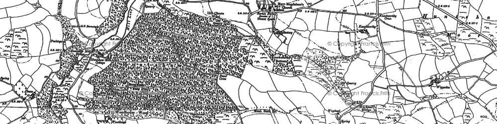 Old map of Huntshaw Water in 1886