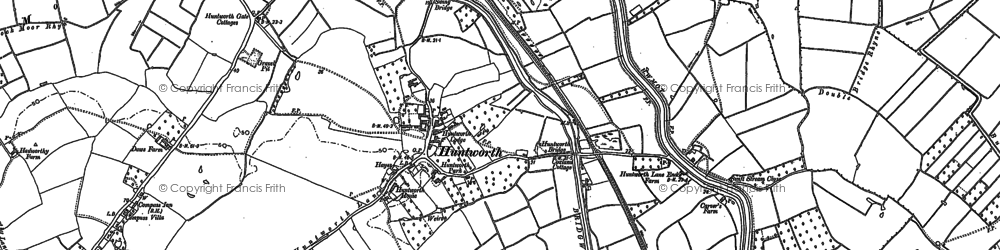 Old map of Huntworth in 1886