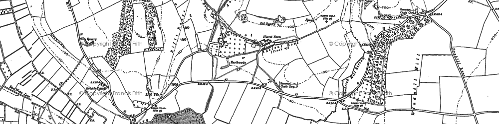 Old map of Hurcott in 1885