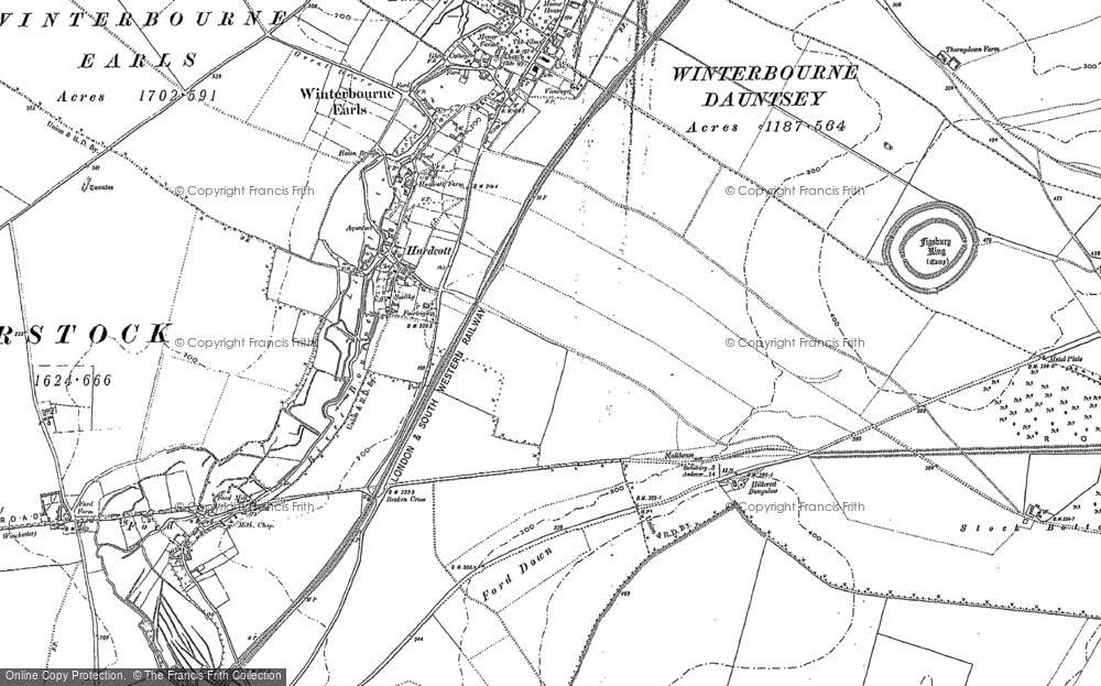 Old Map of Hurdcott, 1899 - 1923 in 1899