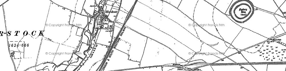 Old map of Hurdcott in 1899
