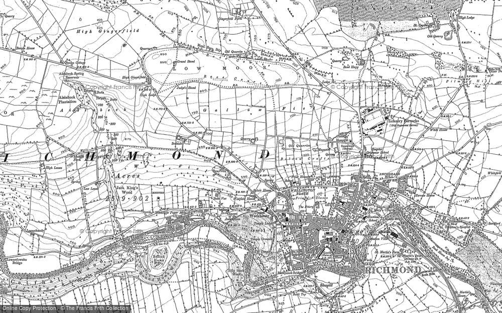 Old Map of Hurgill, 1892 in 1892