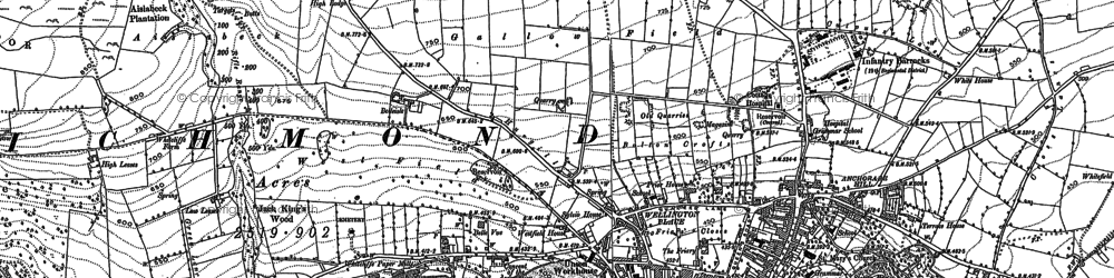 Old map of Beacon Plantn in 1892