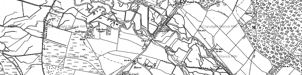 Old map of Hurst in 1886