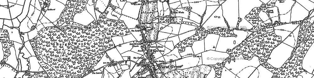 Old map of Brickhurst Wood in 1908