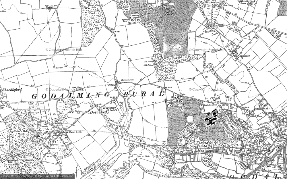 Old Map of Hurtmore, 1895 in 1895