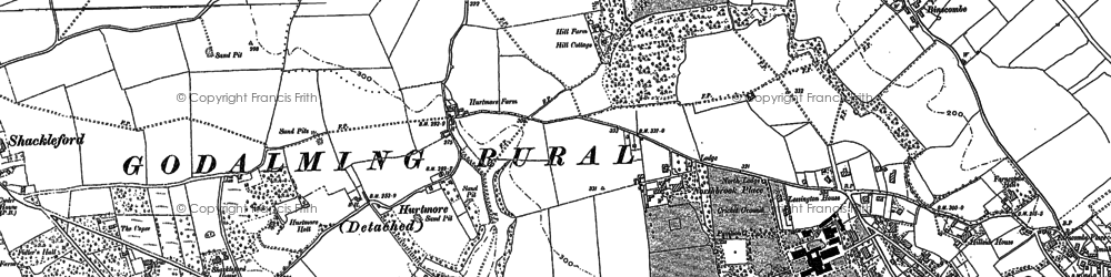 Old map of Hurtmore in 1895