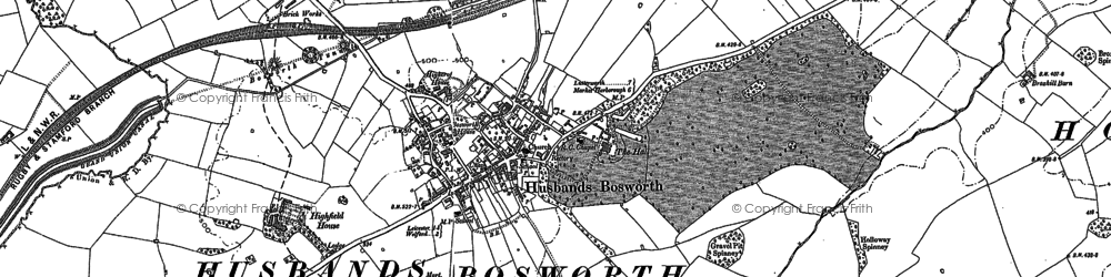 Old map of Bosworth Lodge in 1885