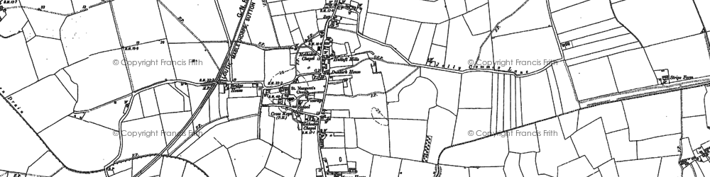 Old map of Huttoft in 1905