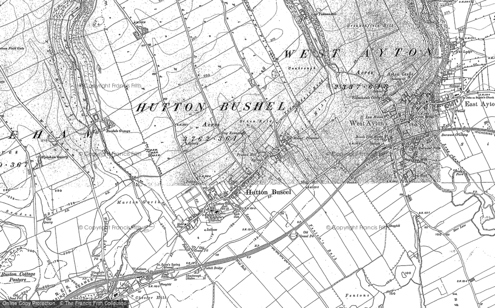 Old Map of Historic Map covering Beedale Beck in 1889