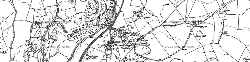 Old map of Hutton Conyers in 1890