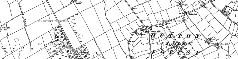 Old map of Hutton End in 1898