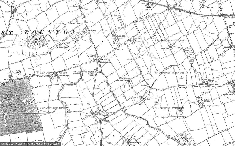 Old Map of Hutton Fields Fm, 1892 - 1893 in 1892