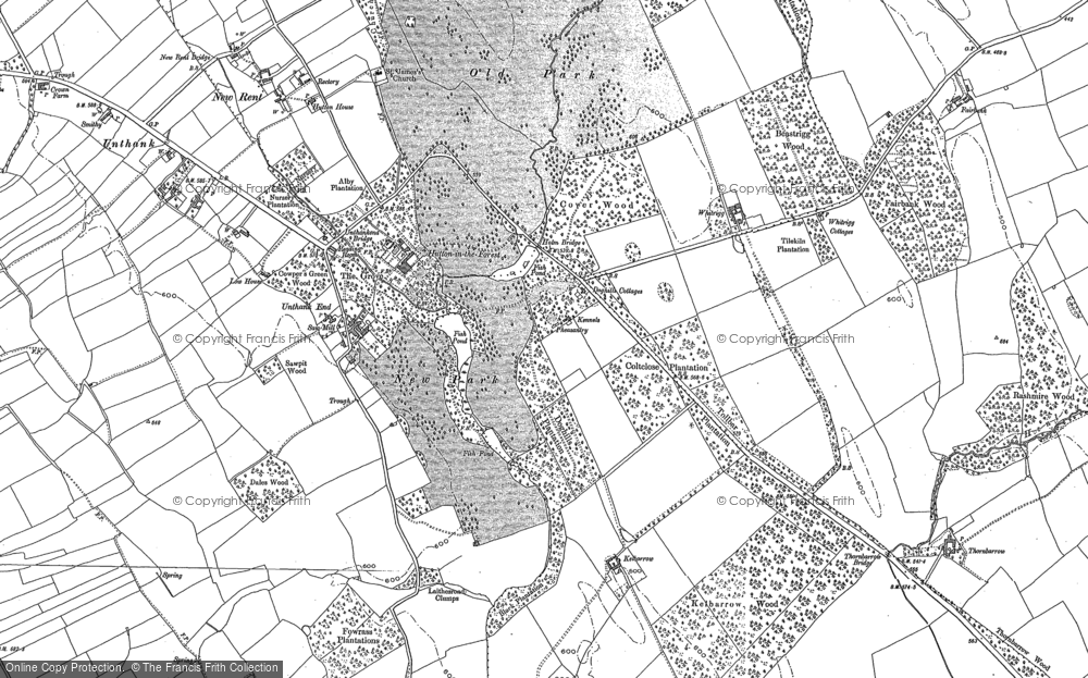 Old Map of Historic Map covering Whitrigg in 1898