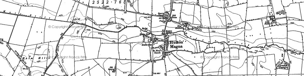 Old map of Hutton Magna in 1854