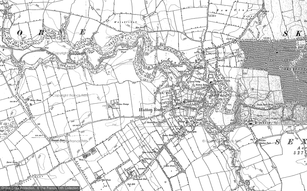 Old Map of Hutton Rudby, 1892 - 1893 in 1892
