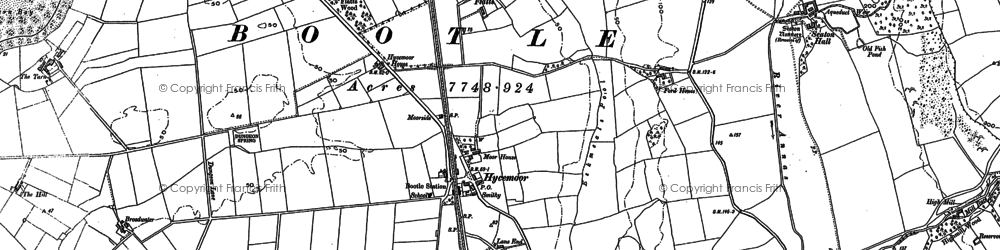 Old map of Broadwater in 1897