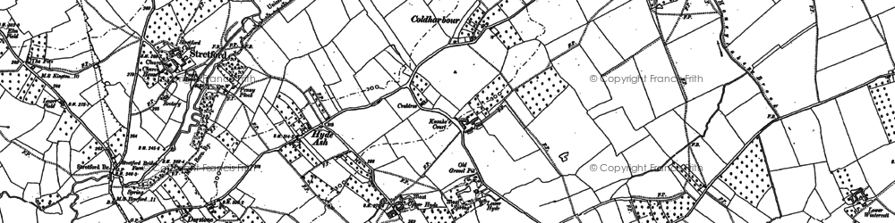 Old map of Hyde in 1885