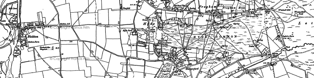 Old map of Hyde in 1895