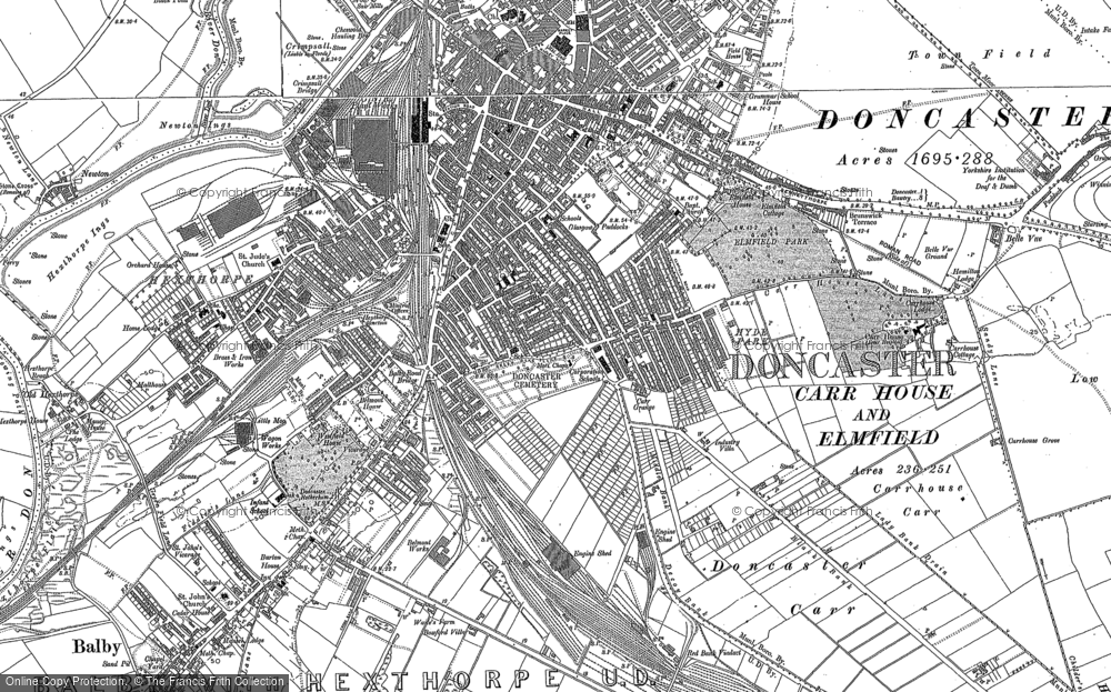 Old Map of Hyde Park, 1890 - 1904 in 1890
