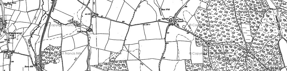 Old map of Hydestile in 1870