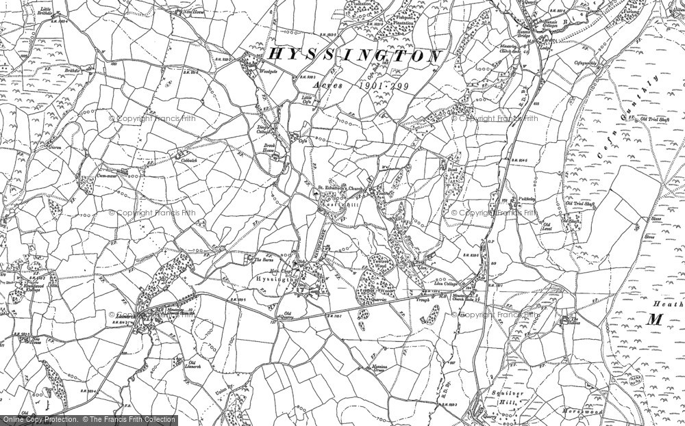 Old Map of Historic Map covering Bagbury in 1882