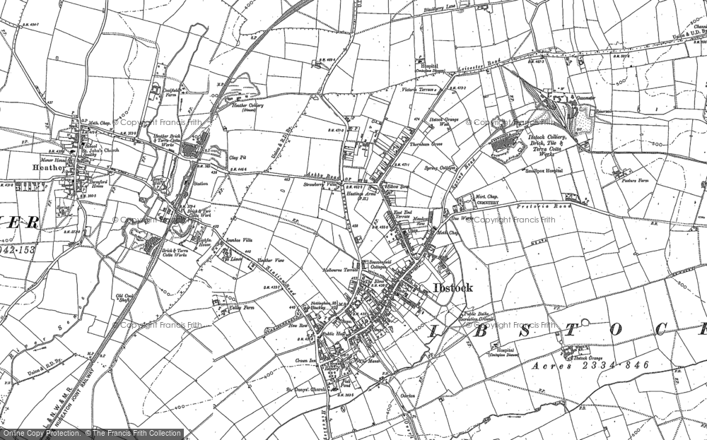 Old Map of Ibstock, 1881 - 1882 in 1881