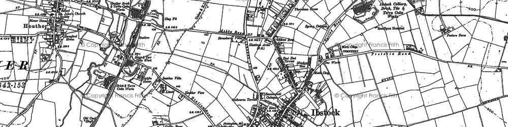 Old map of Ibstock in 1881