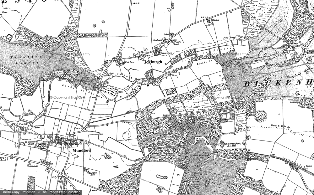 Old Map of Ickburgh, 1883 in 1883
