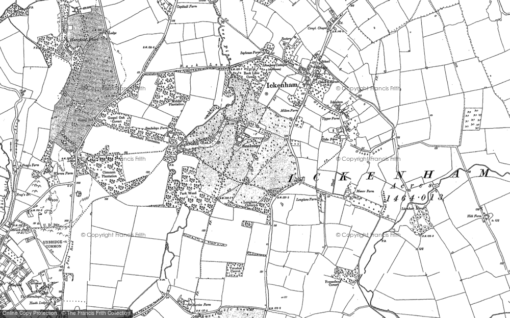 Old Map of Ickenham, 1894 - 1912 in 1894