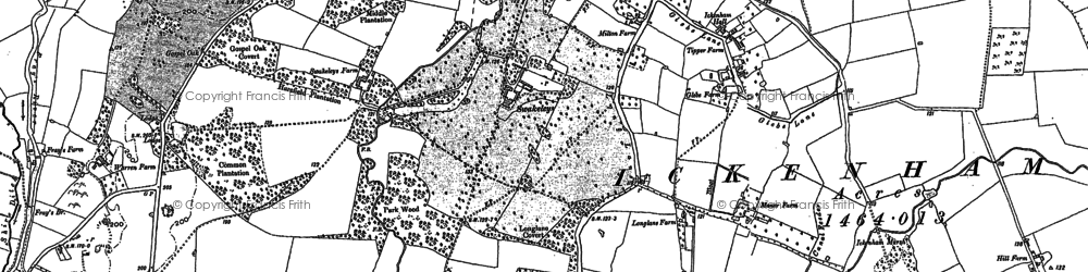 Old map of Ickenham in 1894