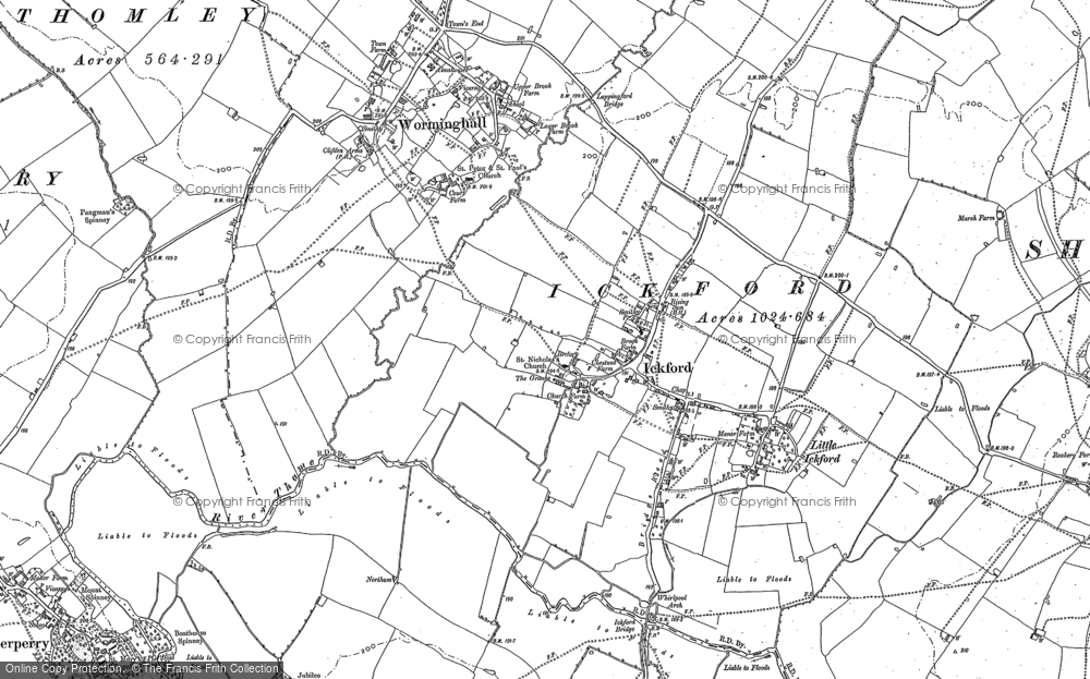 Old Map of Ickford, 1919 in 1919