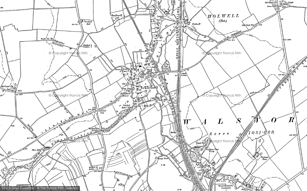 Old Map of Ickleford, 1899 in 1899