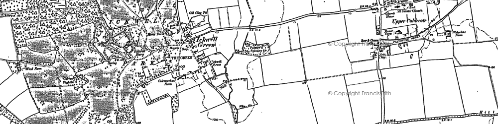 Old map of Ickwell in 1882