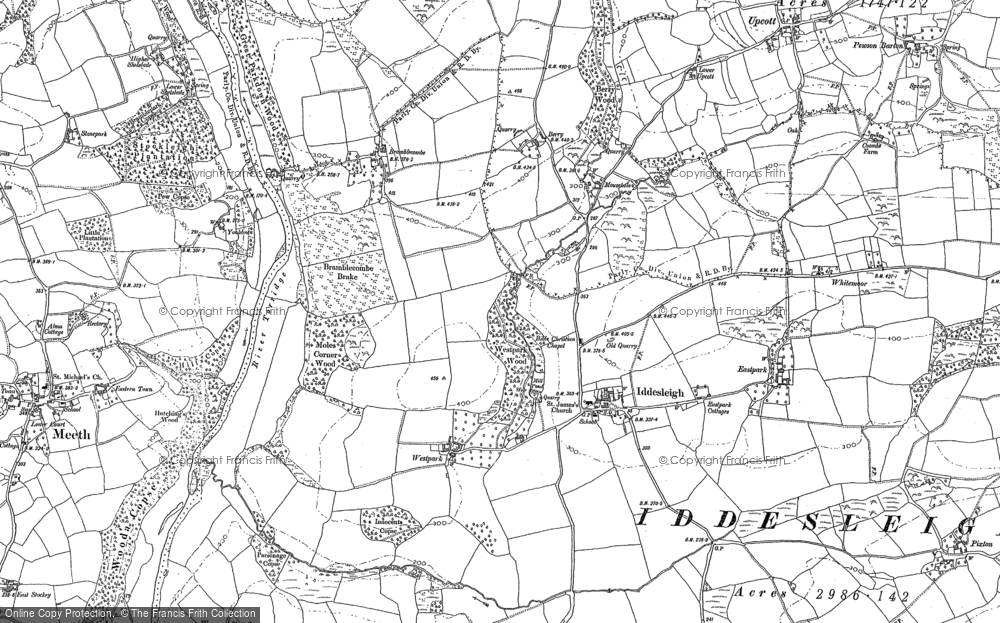 Old Map of Historic Map covering Whitemoor in 1885