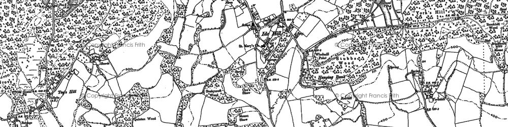 Old map of Winkhurst Green in 1895