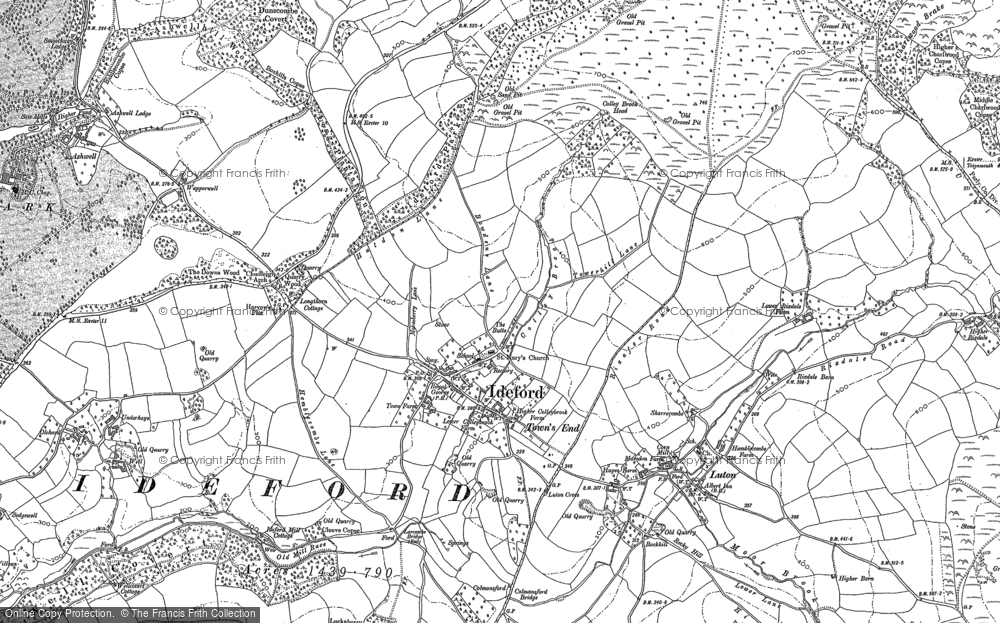 Old Map of Ideford, 1887 - 1904 in 1887