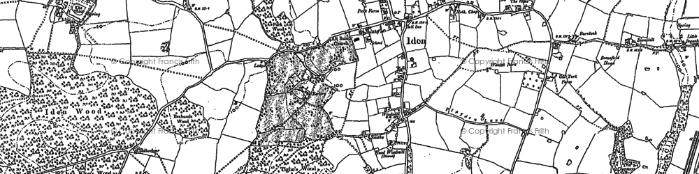 Old map of Iden in 1908