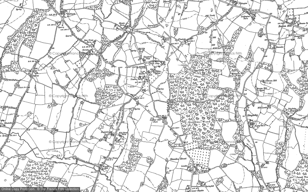Old Map of Historic Map covering Dingleden in 1896