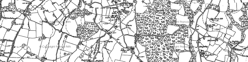 Old map of Iden Green in 1896